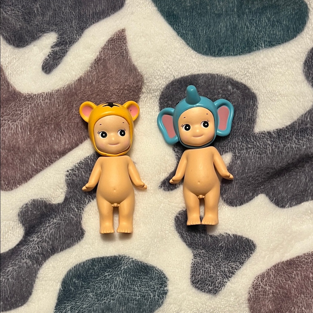 Sonny angel animal series set of 2 tiger an elephant authentic nwot